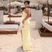 Women's Sexy Off-Shoulder Backless Dress Solid Color Tie Waist New Summer 2025 Cross Border Foreign Trade_ecoleips.com