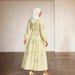 plus Size Printed Long Dress With Puff Sleeves Fitted Waist Full Skirt For Women Muslim Fashion Independent Website Middle East_ecoleips.com