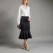 Elegant Mermaid Pencil Skirt - Stretchy Poly-Spandex Tailored Mid-Length Skirt With Side Zipper - Black Work-to-Cocktail Slim Fit Skirt For Women_ecoleips.com