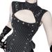 Retro Striped Sleeveless Top for Women Gothic Style Summer Vest New Subculture Fashion_ecoleips.com