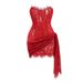 Aria Basics Aria Basics New European American Cross-border Sexy Lace Asymmetrical Strapless Short Dress With Fishbone Corset And Sheer Waist,_ecoleips.com