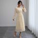 Women's Clothing Autumn New Gentle Style High End Temperament Spring And Autumn Tea Break Long Dress_ecoleips.com