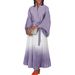 Women’s Clothing spring new fashion strap bat sleeve top gradient color skirt two piece set_ecoleips.com