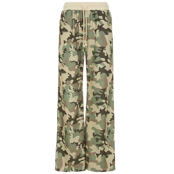 Women’s Clothing Camouflage Contrast Print Hooded Zipper Cardigan Sweatshirt High Waist Straight Trousers Casual Street Sports Two Piece Set_ecoleips.com