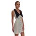 Women's Clothing Celebrity Large Lapel Metal Button Sleeveless Temperament Waist Slim Small Dress Dress High End_ecoleips.com
