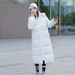 Women's Thickened Down Cotton Parka Coat Long Overcoat Winter Warm Jacket With Detachable Hood_ecoleips.com
