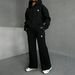Women's Clothing Fashion Thin Contrast Color Leisure Sports Suit_ecoleips.com