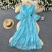 Elegant V-Neck Flutter Sleeve Wrap Waist Ruffle Hem Maxi Dress For Women – Soft & Flowy Summer Dress In Multiple Colors_ecoleips.com