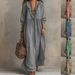 Women's Clothing Striped Ruffled Loose High Waisted V Neck Casual Fashion Dress For Women For Formal & Casual For Women_ecoleips.com