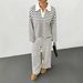 2026 Cross-Border European American Spring Autumn Women's Striped Turn-Down Collar Fashion Knit Loose Long-Sleeve Top_ecoleips.com