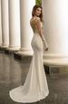 Women's Clothing Size High Waist Slim Hip Backless Lace Long Sleeve Fishtail Wedding Dress Petite Dress_ecoleips.com