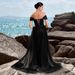 Women's Clothing Tube Top Party Evening Dress Party Elegant One Shoulder Slit Heavy Duty Prom Dress_ecoleips.com