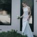 Halter-neck Light Wedding Dress Brides, White Satin Simple Fishtail Gown With A Train, Suitable For Travel Photography_ecoleips.com