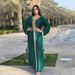 Women's Clothing Dress Hot Diamond Ribbon Lace Abaya Dubai Muslim Fashion Robe_ecoleips.com