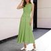 Women's Slim Fit Knitted Vest Dress European American Style round Neck Sleeveless See through Long Dress Summer 2026_ecoleips.com