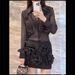 2025 Summer New Elegant Socialite Style Exquisite Midi With 3D Rose Flower Design Slimming Short Skirt_ecoleips.com