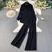 French-Inspired Oversized Shirt & High-Waisted Wide-Leg Pants Set – Soft Pink Sun Protection Outfit (One Size, 6 Colors)_ecoleips.com