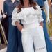 Women's Off-Shoulder Lace Two Piece Set Hollowed Out Ruffle Design_ecoleips.com
