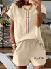 Women’s 2 Piece Outfit Set – Oversized Graphic T-Shirt And Biker Shorts Matching Set, Casual Summer Lounge Tracksuit For Daily Wear-315_ecoleips.com