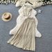 Off Shoulder Midi Skirt Set Women's Relaxed Style Slimming Elegant Fashion Summer High Waisted_ecoleips.com