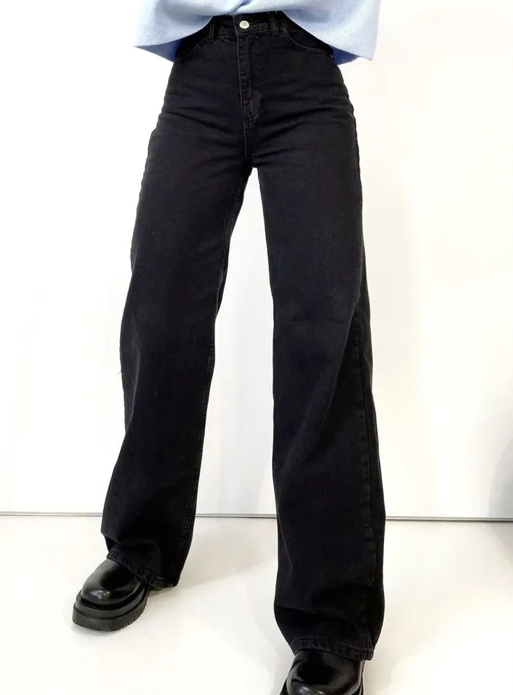 Women's Wide-Leg Jeans – High-Waisted, Relaxed Fit, Stretchy Comfort, Trendy Streetwear, Vintage 90s Inspired (Breathable, Flowy & Fashionable)_ecoleips.com