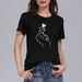 Women's Clothing Casual Printed T-Shirt Round Neck Short Sleeve Top American Style_ecoleips.com