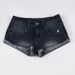 Slim-Fitting Frayed Hem Denim Shorts Basic Low-Waisted Dark Wash Distressed Jean Shorts Women 2026 Summer Fashion Streetwear_ecoleips.com