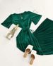 Women's Clothing Sexy Velvet Deep V Neck Slit Temperament Long Skirt_ecoleips.com