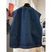Fashionable Denim Vest Women, Spring Trendy And Stylish, Round Neck, Sleeveless, Suitable For Layering Or Wearing As An_ecoleips.com