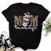 Cross-border Plus-size Loose-fitting Fashionable New Leopard Heart Print Short-sleeve T-shirt For Women_ecoleips.com