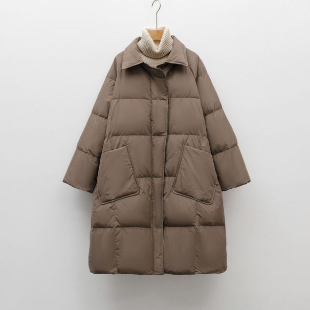 Siyu 90 White Duck Down Women's Simple Solid Color Thickened Medium And Long Down Jacket Women_ecoleips.com