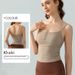 Women's Clothing Sexy Square Neck Spaghetti Strap Yoga Vest With Chest Pad For Women To Wear As An Outer Layer Versatile And Slim Pilates Fitness Top_ecoleips.com