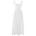 Cross-border Foreign Trade 2025 Spring-summer New European And American Women's Fashion Elegant Solid Color Square-neck_ecoleips.com