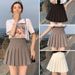 ng2510292 New Women, Spring/summer JK Short With Lining For Petite Figures, Slimming High-waisted Pleated Skirt_ecoleips.com