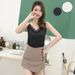 Aria Basics Aria Basics Jiaerqi Women's Summer Lace V-neck Camisole With Eyelash Lace, Loose Chiffon Undershirt For Layering_ecoleips.com