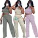 Women's Sleeveless Printed Top & Wide-Leg Pants Set – Floral Summer Two-Piece Outfit, Casual Boho Chic Loungewear_ecoleips.com