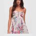 New European And American Spring/Summer Floral Print Strapless Dress, Cross-Border Women's Knit Beach Dress Wholesale_ecoleips.com