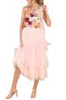 Women's Clothing Three dimensional Flower Fashion Large Swing Mesh Sexy Dress_ecoleips.com