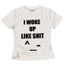 Omighty Solid Color Cute Smiley Face Print Short Sleeve T-Shirt Basic Versatile Slim Fit Top_ecoleips.com