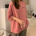 Summer College Style Round Neck Mid-Length Letter Printed Loose Short Sleeve T-Shirt Women's Top Wholesale_ecoleips.com