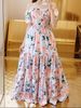 2025 Cross-Border New Spring Summer European And American Foreign Trade Women's Floral Fashion Off-Shoulder Long Dress_ecoleips.com
