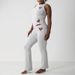 Women's Clothing New Solid Color Heart Hollow Sleeveless Top Trousers Set_ecoleips.com