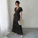 Women’s Clothing Temperament Elegant Lace Hollow Short Sleeved Long Dress Women's Clothing Spring And Summer_ecoleips.com