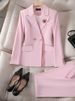 Women's Clothing Pink suit jacket professional temperament_ecoleips.com