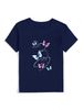 Women's Casual Black T-Shirt Simple round Neck Short Sleeve Breathable Cotton Polyester Top Loose Fit Print Design for Spring/Autumn Summer_ecoleips.com
