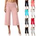 Women's Elegant Trousers, Solid Color, Straight Leg, Cropped Style, Loose Fit, Slimming, Low-waisted, Elongating The Legs, Versatile Casual Trousers, Suitable For Everyday Wear, Leisure, And Vacations._ecoleips.com