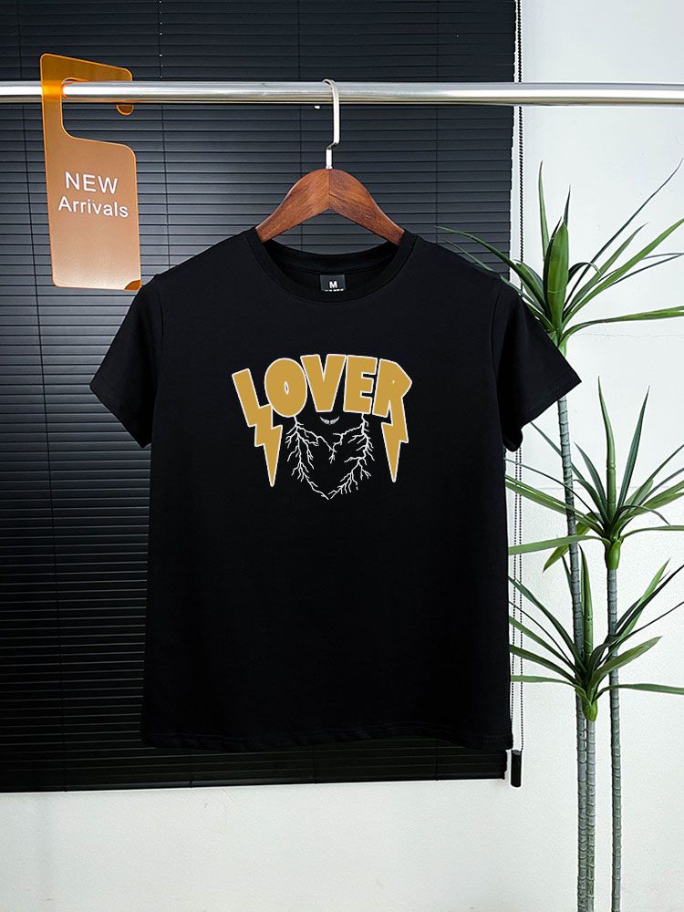 Women Standard Style Short Sleeve Printed Top_ecoleips.com