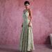 Elegant French Dress For Women Backless Jacquard Pleated Multi Layered Long Skirt Style Best Selling New Product_ecoleips.com