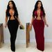 Sleek Bodycon Dress With Back Cutout & Metal Accents – Stretchy Milk Silk Satin (S-XXL, Black/Burgundy, Sleeveless Wrap Mini For Evening & Office)_ecoleips.com