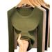 Knitted Base Shirt For Women 2025 New European Style Women's Wide Edge Round Neck Pullover Sweater Stretchy Inner Layer_ecoleips.com